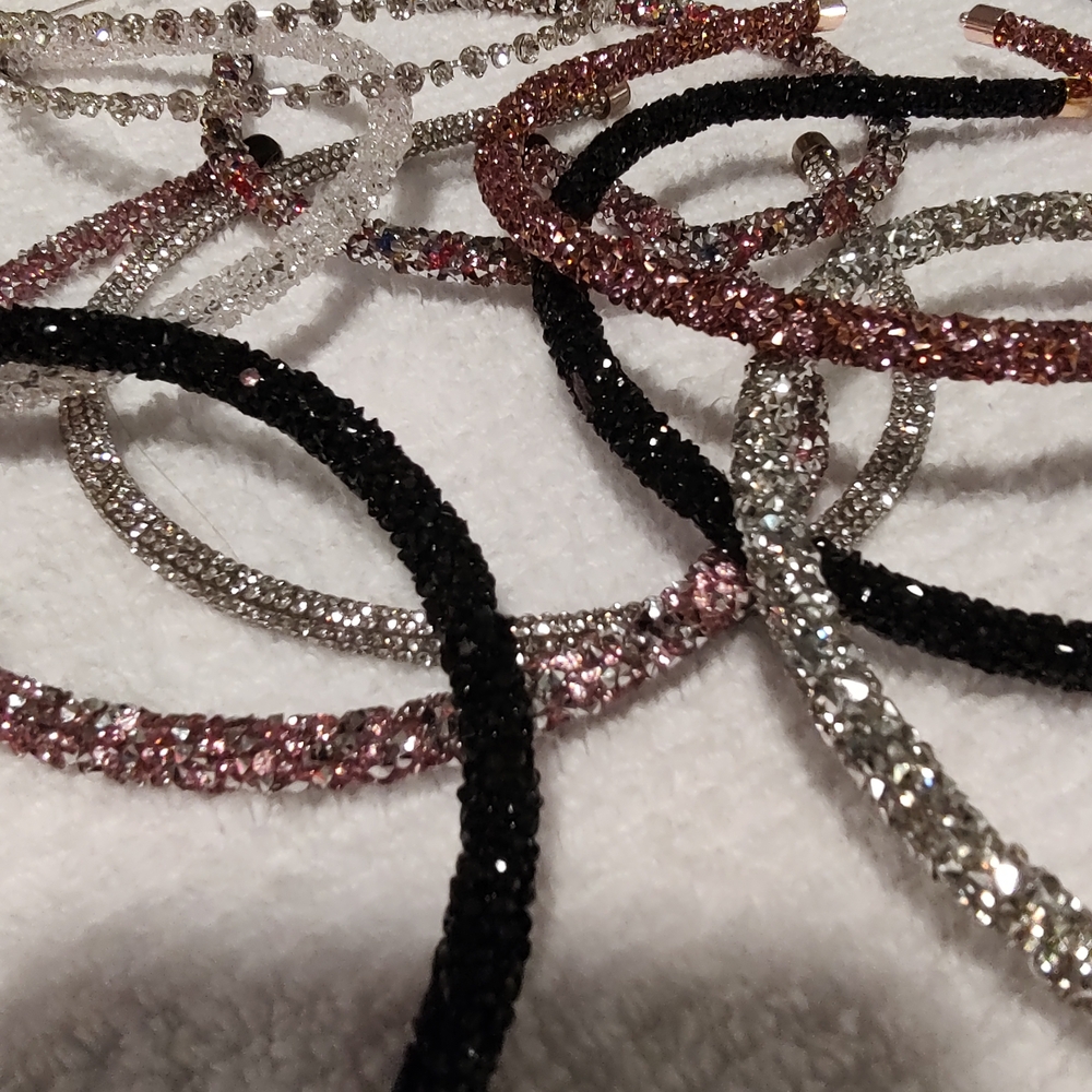 Sparkling Rhinestone Bangle Set - Picture 2 of 4